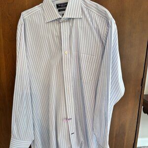 Men's Dress Shirt - THE SHIRT STORE NY - Blue/White Stripes